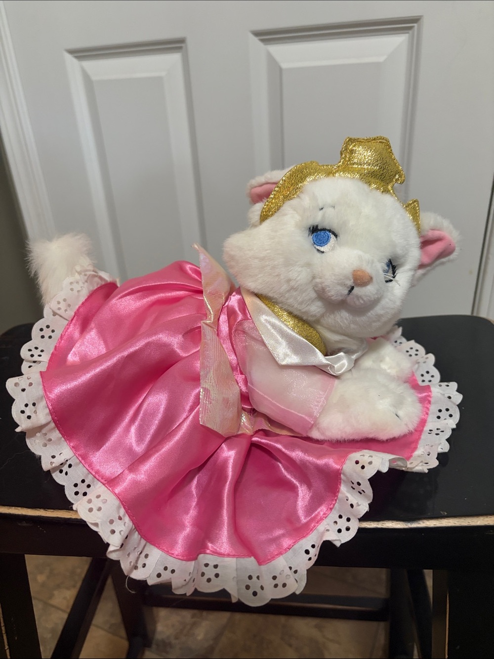 Pink Princess Marie Plush Toy - Soft White Kitty in Pink Dress